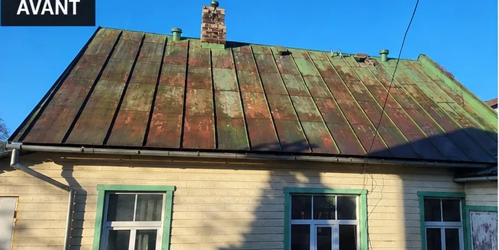 Avant — Restauration De Toiture De Tôle